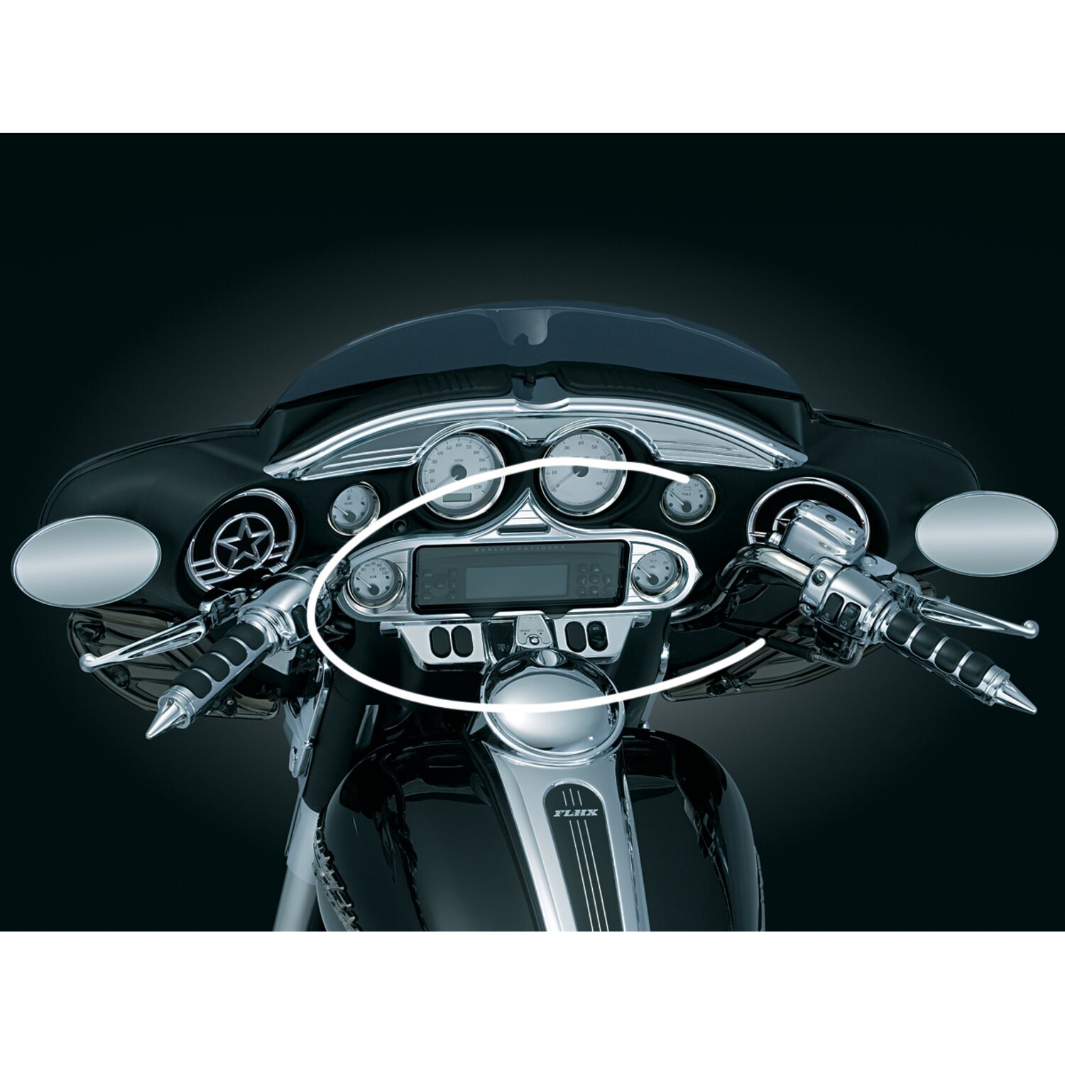 Kuryakyn, Inner fairing stereo accent, Chrome