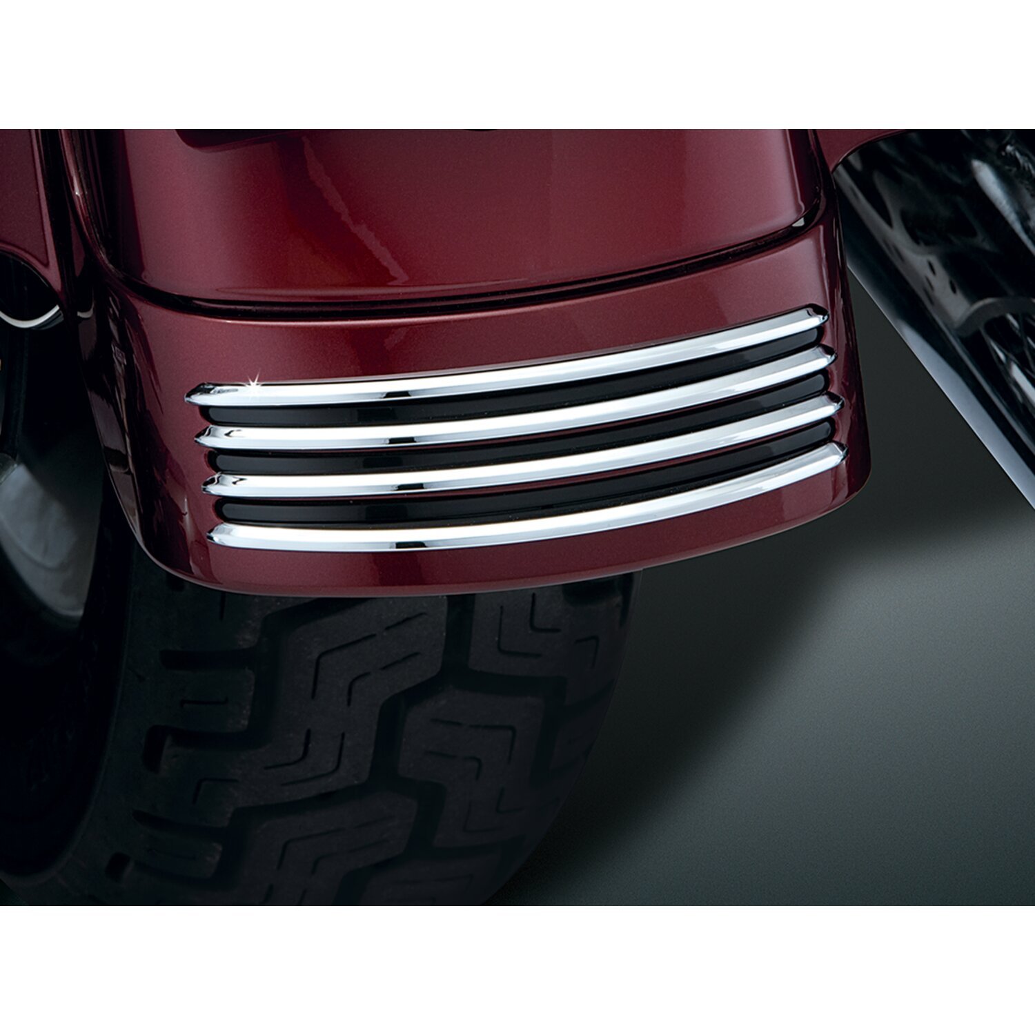 Kuryakyn, Rear fender accent, Black, Chrome