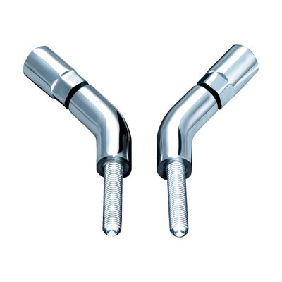 Used to extend the mirrors about 3" (7.6cm), just slightly upwards, for a view past your arms. Installs like stock mirrors. OEM acorn nut or turn signal mount swivels can be re-used.