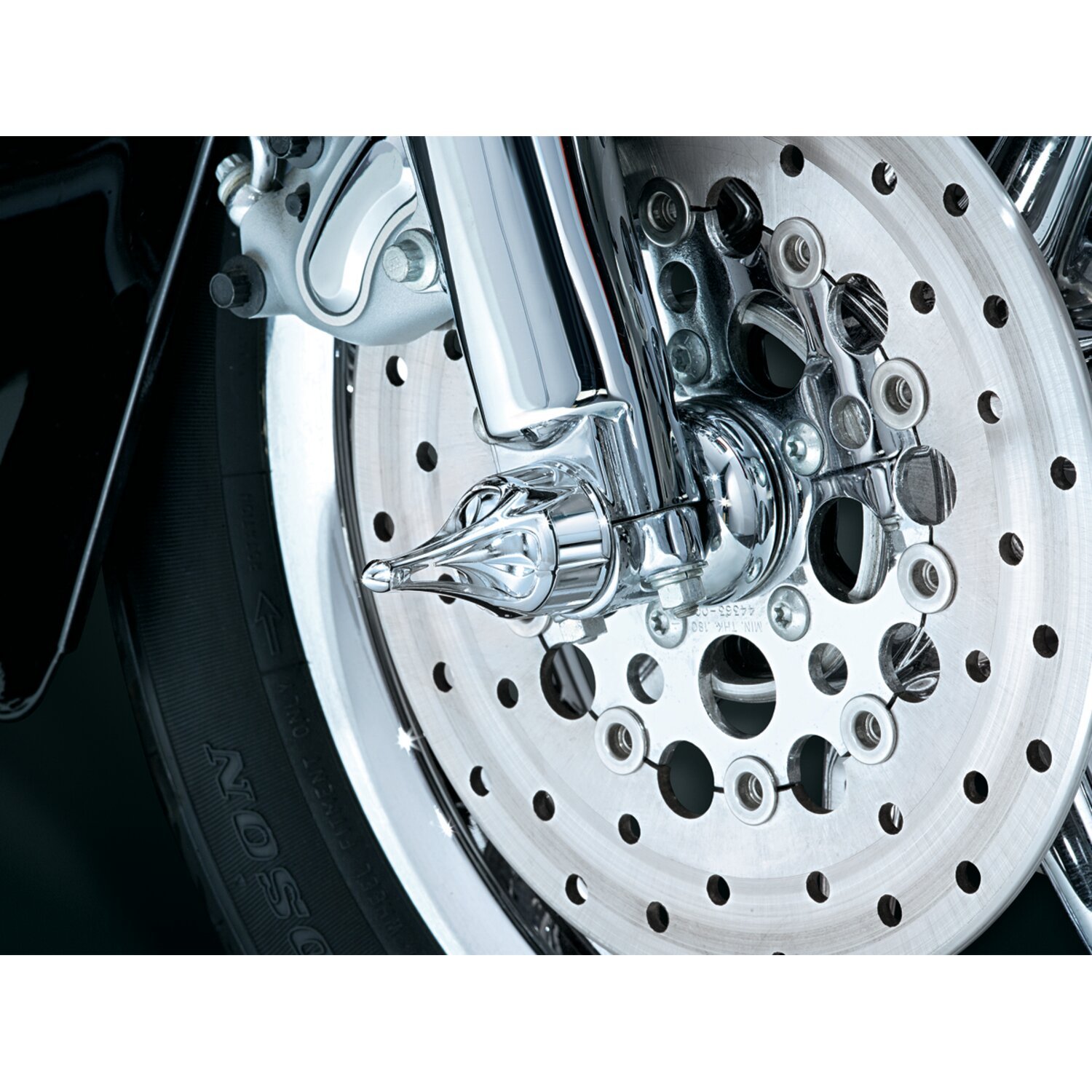 Kuryakyn, Front axle cover set roman, Chrome
