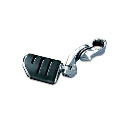 Chrome plated. With Trident-Dually foot pegs. 
Short arm, for taller riders. 
Used with 1-1/4" diameter engine guards. Works perfectly with lowers. 