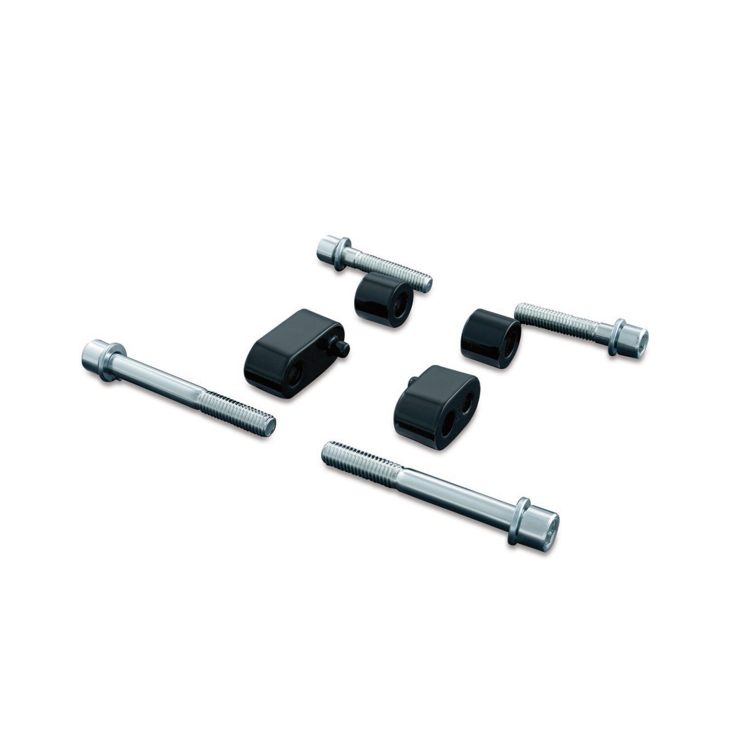 Kuryakyn, Rider floorboard offset spacer kit, Black, Gloss