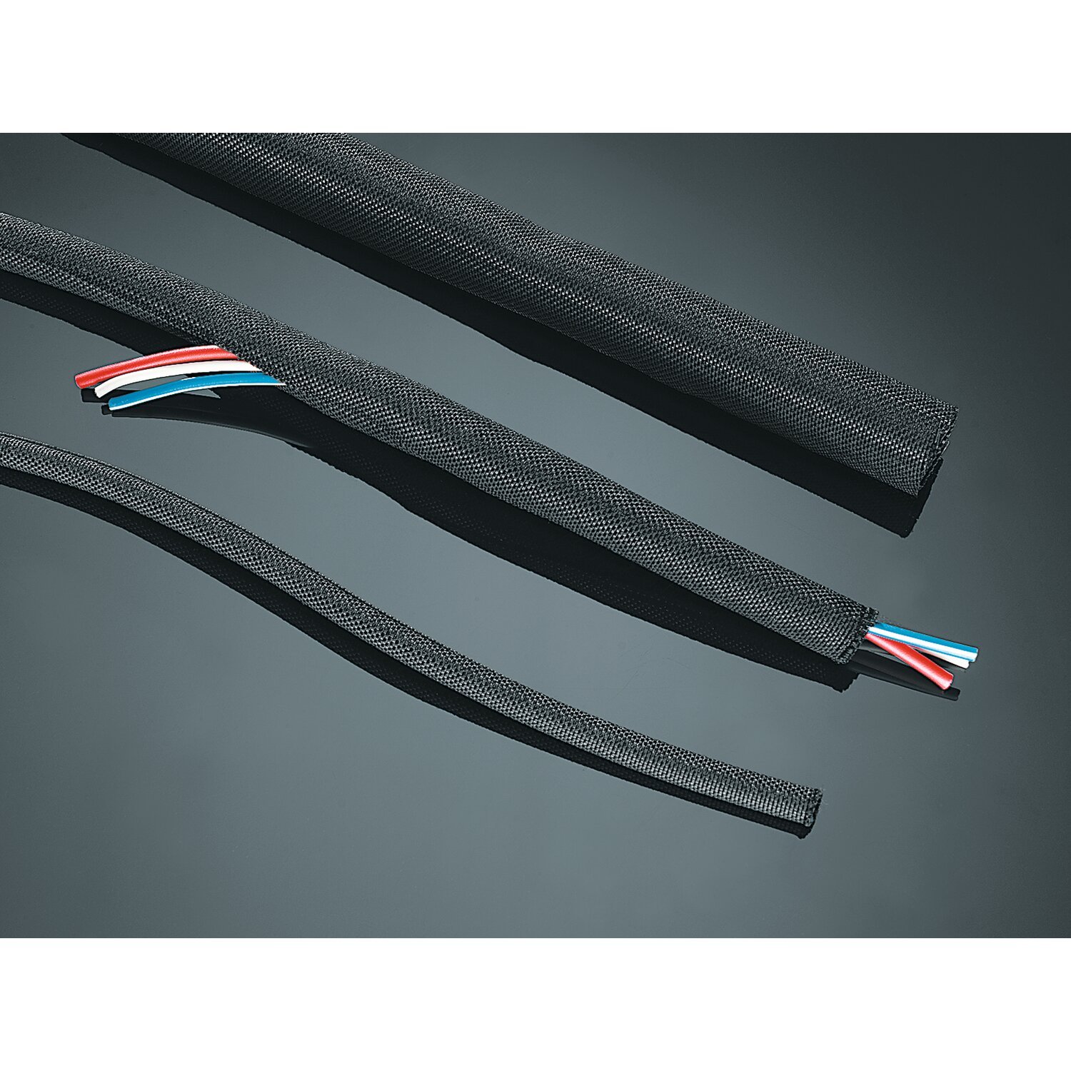 Kuryakyn, Roundit wire loom, black. 3/8" diameter