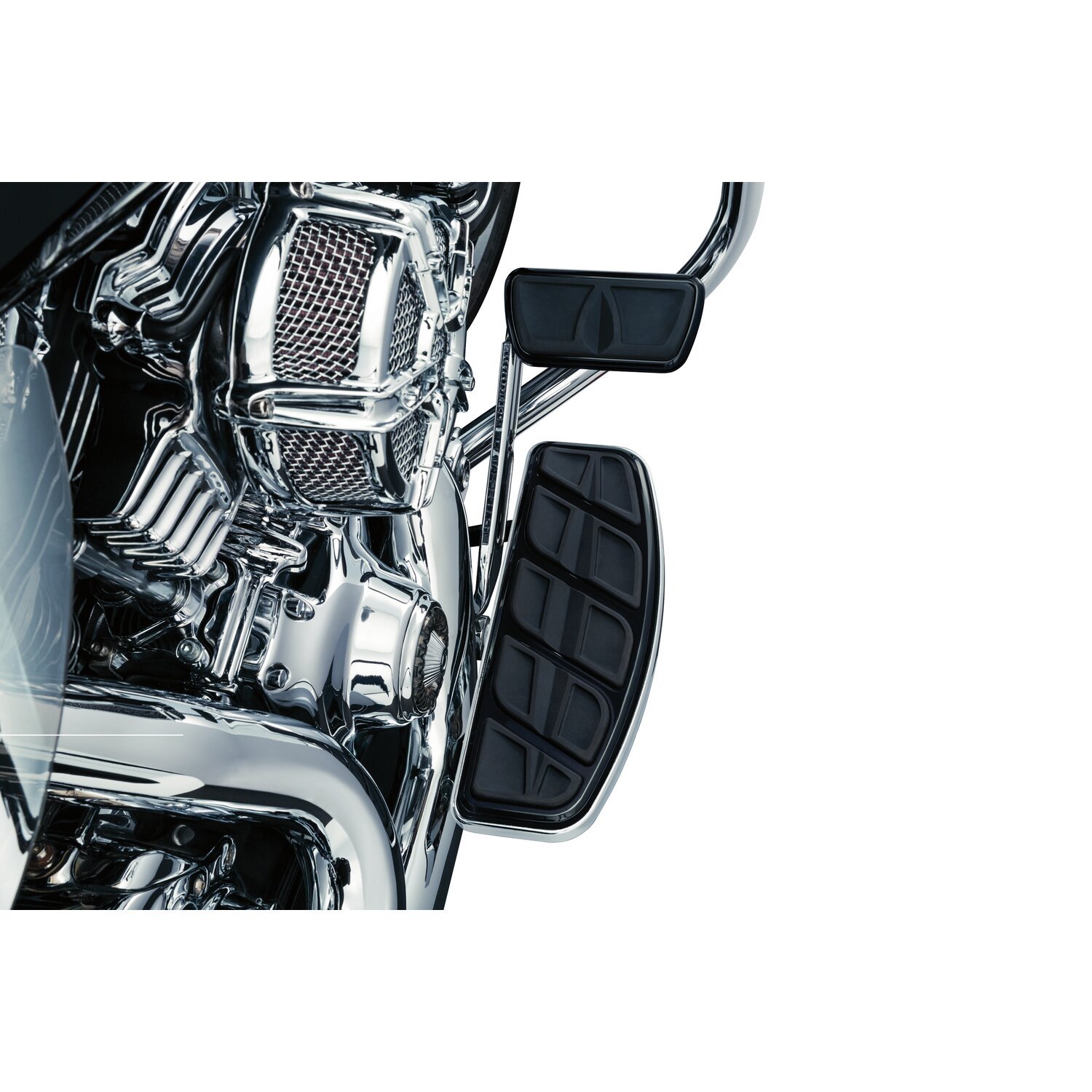 Kuryakyn, Kinetic brake pedal pad, Black, Gloss