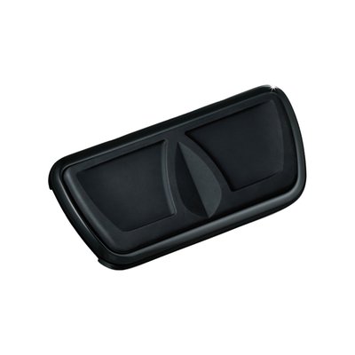 Gloss black with black rubber inlays.