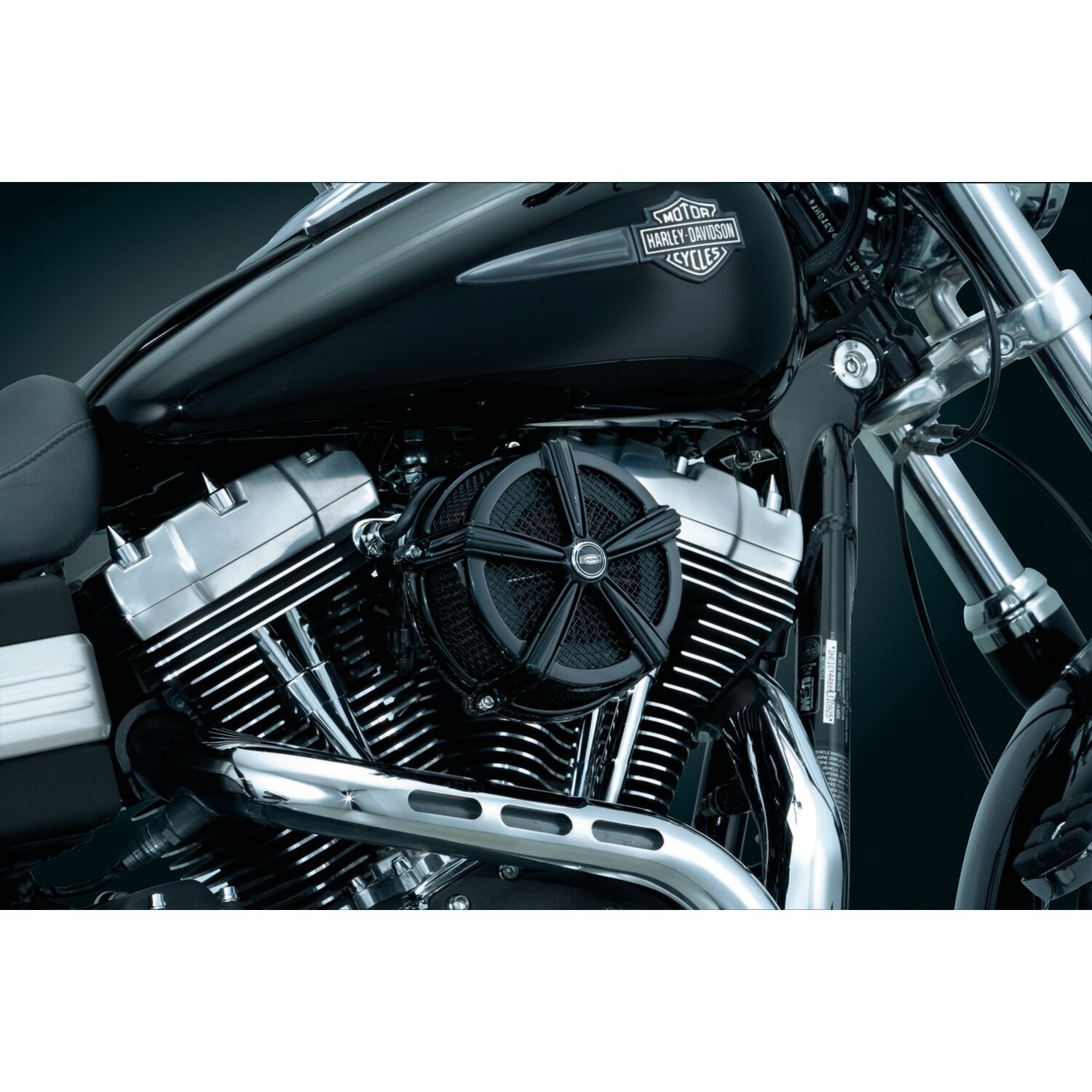 Kuryakyn, Hi-Five Mach 2 air cleaner, no hardware, Black