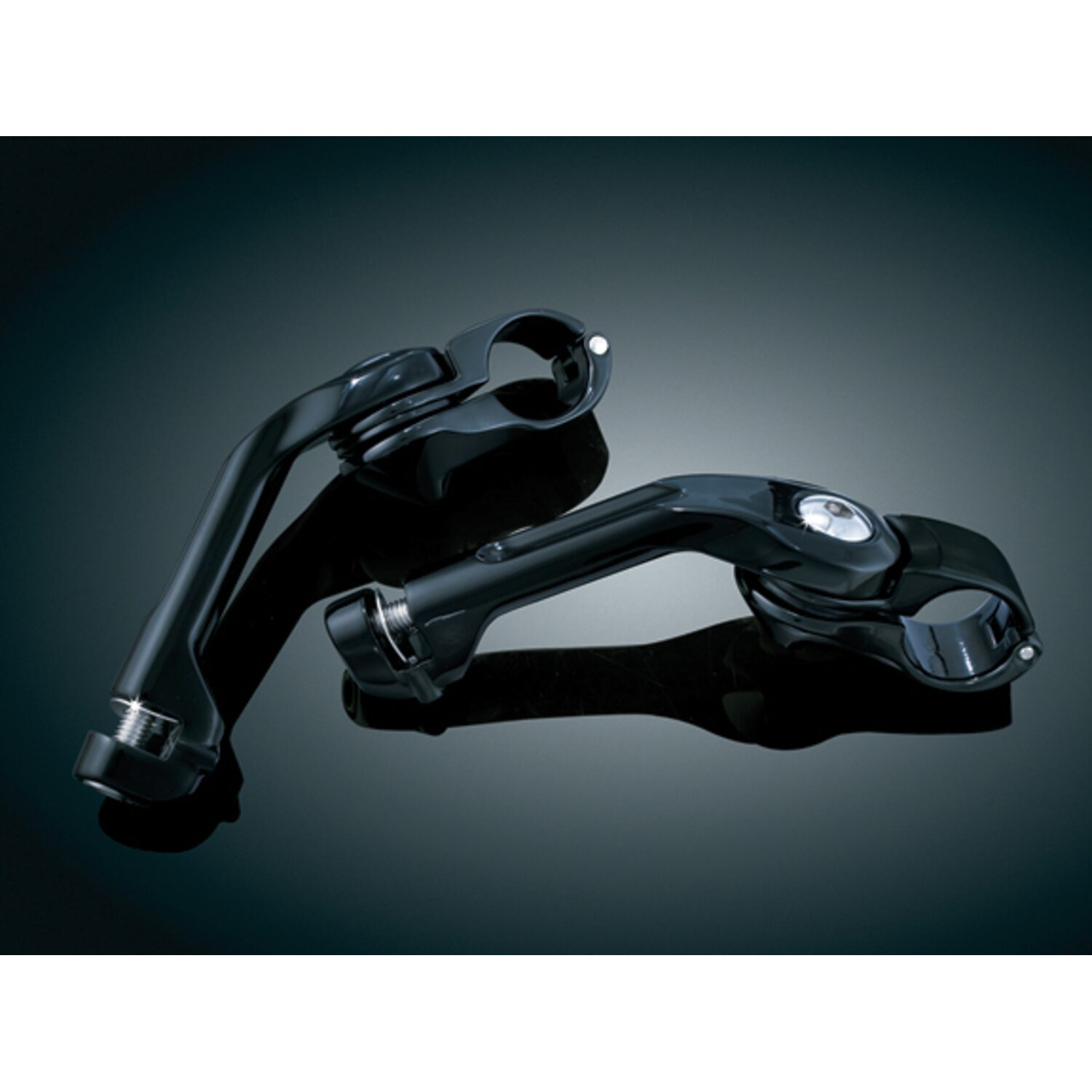 Kuryakyn, Tour-tech cruise peg mounts. long, Black, Gloss
