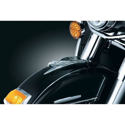 Lightweight ABS. Simple peel & stick application. Universal fit for front fenders with an approx. 15-1/4" (38.7mm) radius.