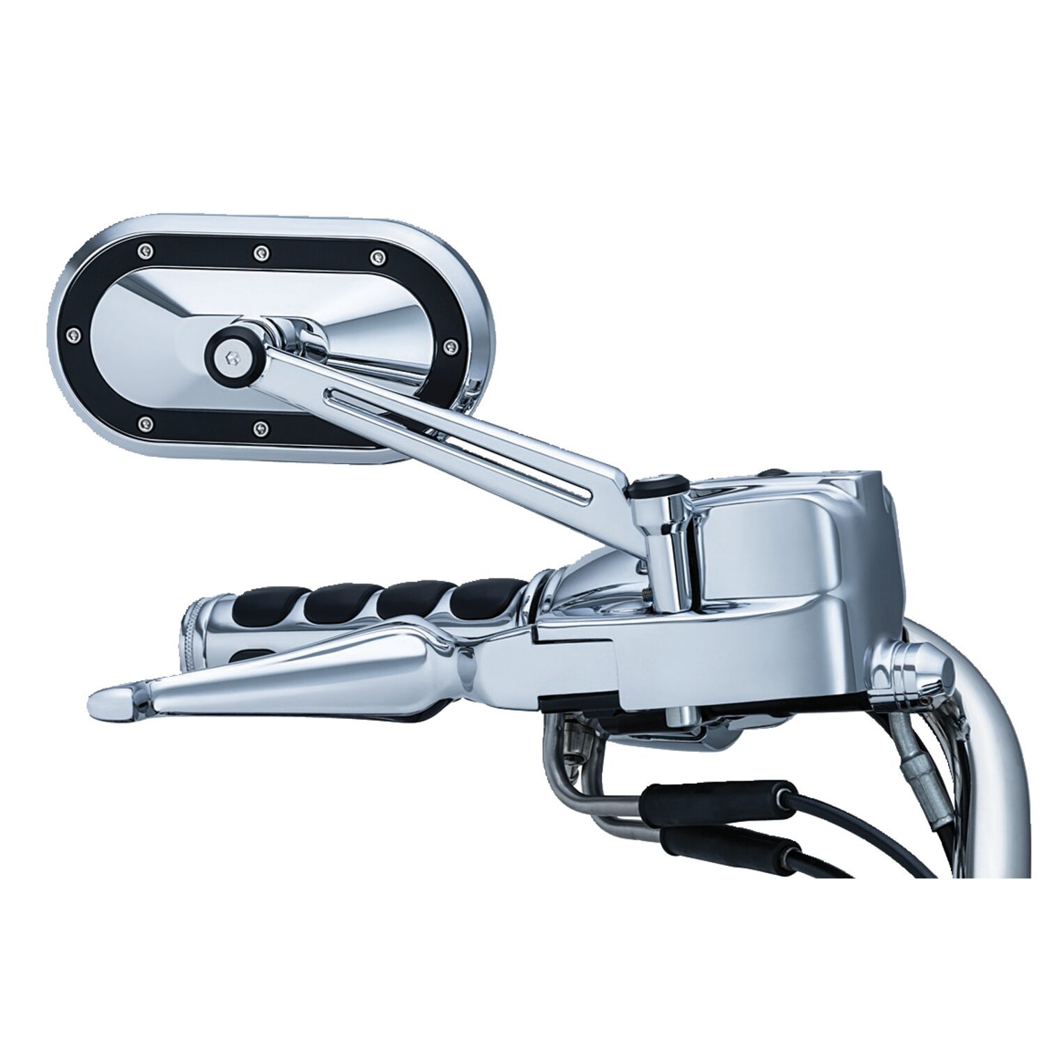 Kuryakyn, Heavy industry mirrors, Black, Chrome