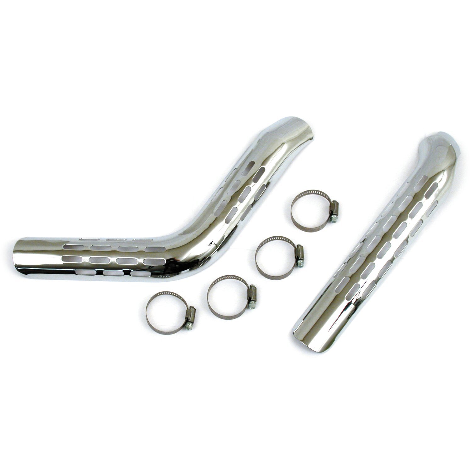 Big Twin perforated heat shield set, Chrome