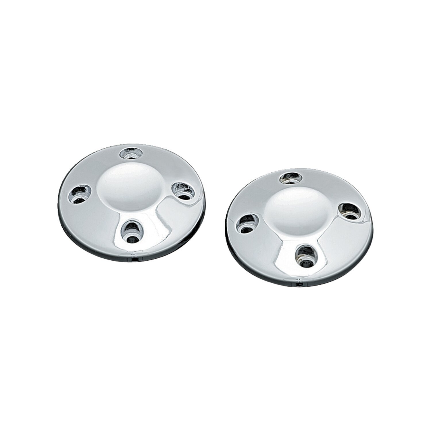 Kuryakyn, ISO-grip end cap set. Smooth. Chrome (pair, storm grey black tracker Silver