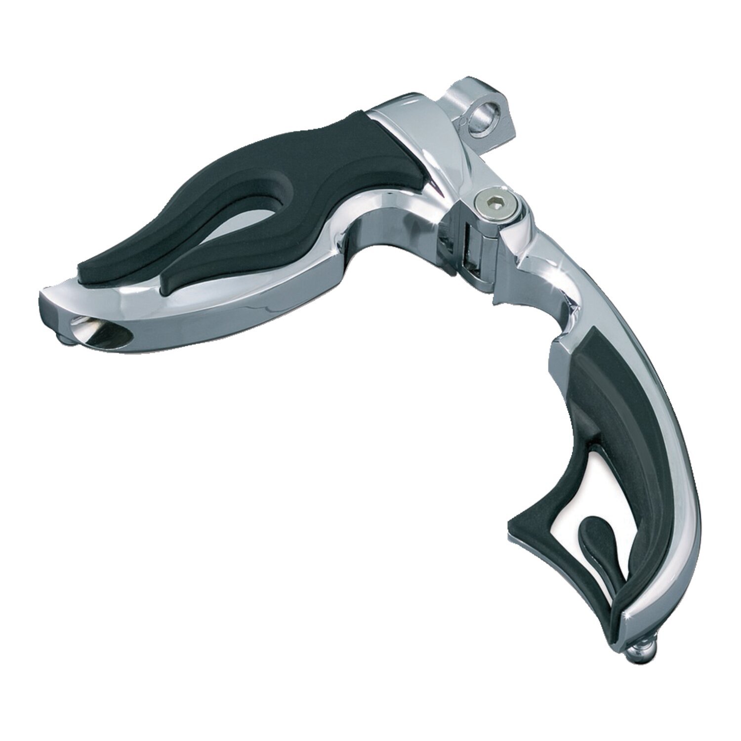 Kuryakyn, Flamin' switchblade foot pegs, White, Chrome