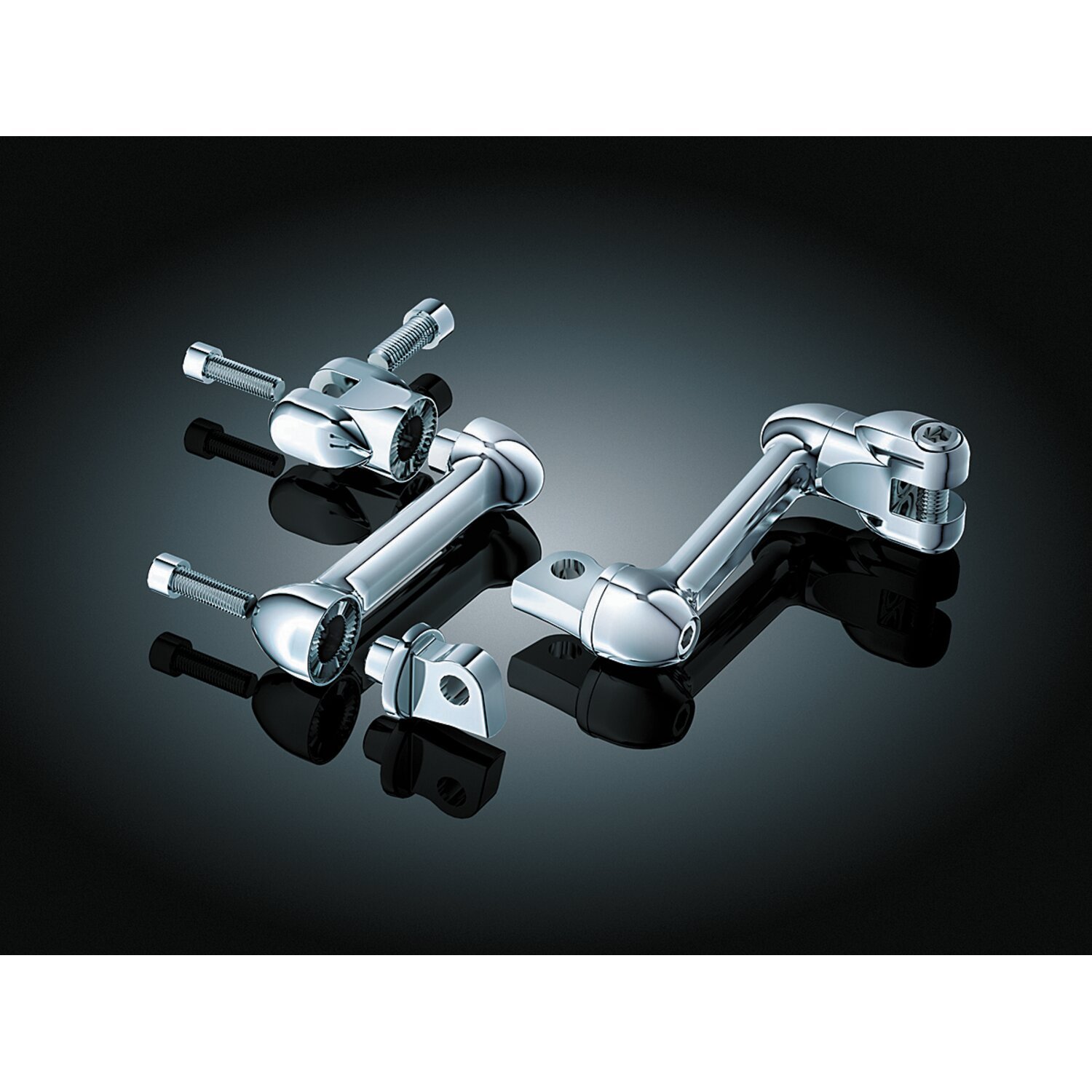 Kuryakyn, Adjustable passenger offset mount set, Chrome