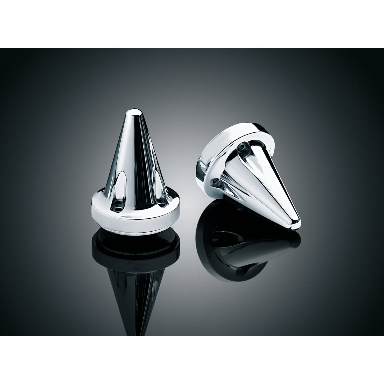 Kuryakyn, Stiletto grip end caps, Silver, Chrome