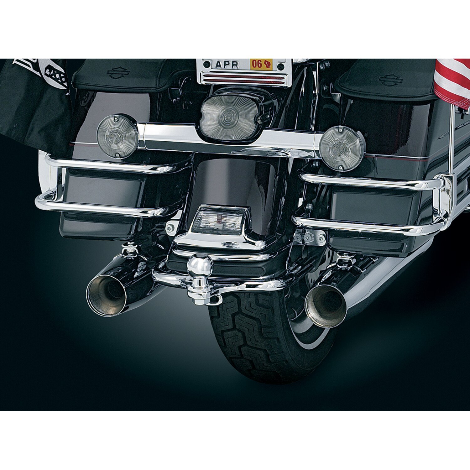 Kuryakyn, Touring trailer hitch, Black, Chrome