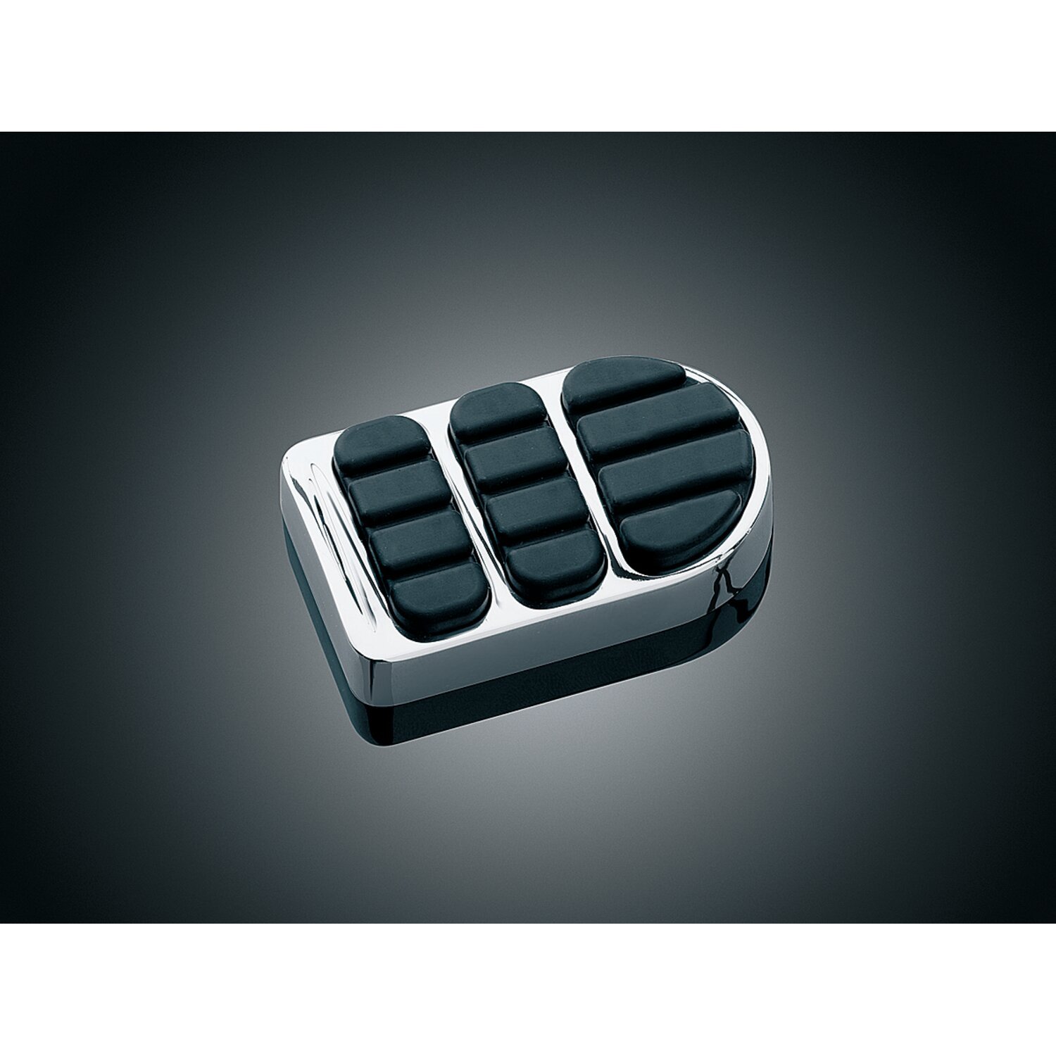 Kuryakyn, ISO brake pedal pad, Black, Chrome