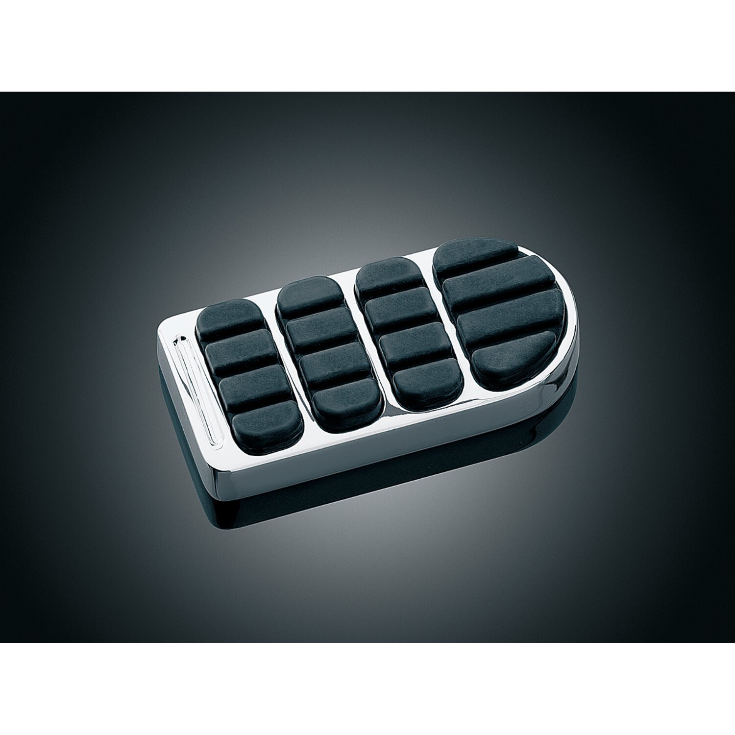 Kuryakyn, ISO brake pedal pad. +5/8" longhorn, Black, Chrome
