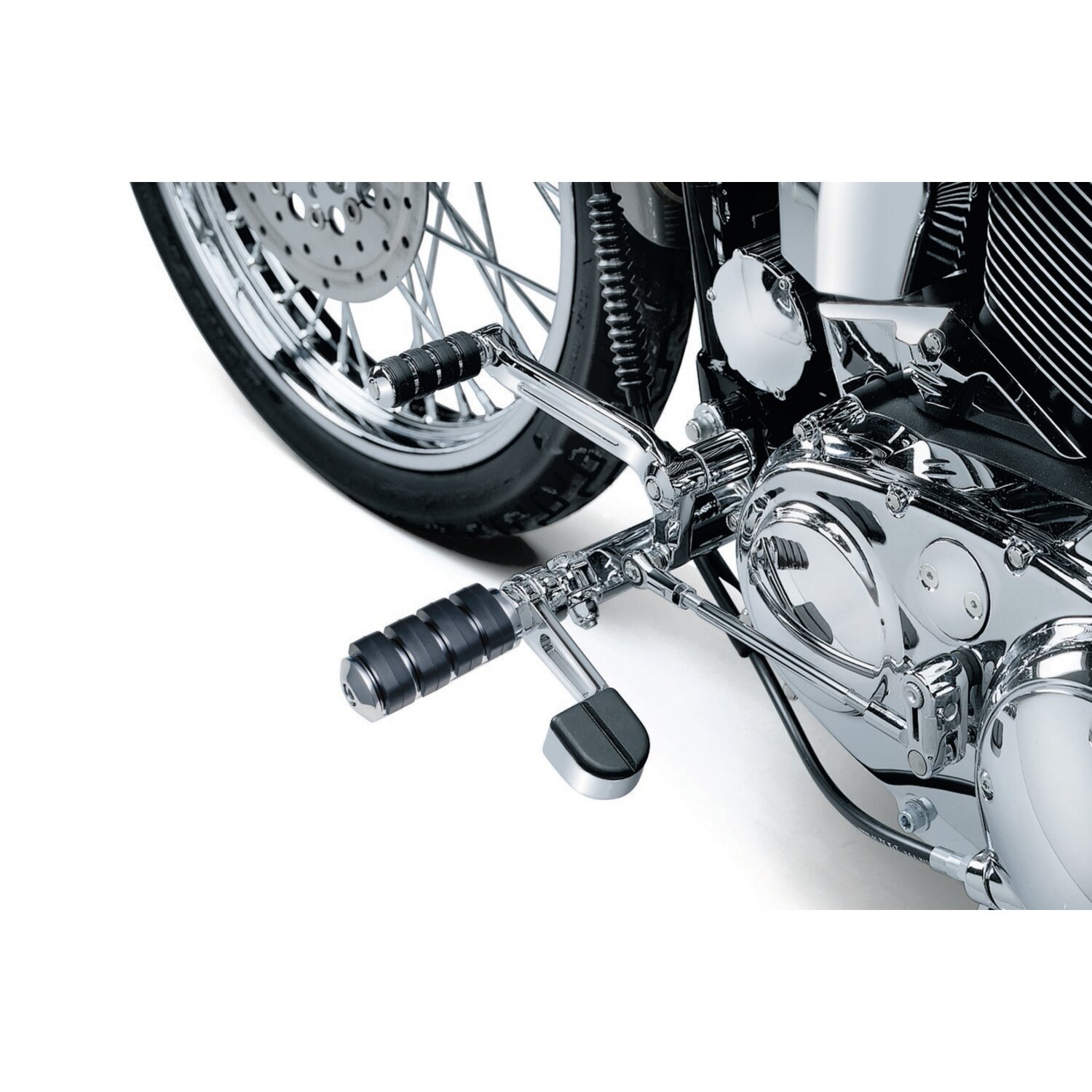 Kuryakyn, ISO large footpegs with stirrups, Chrome