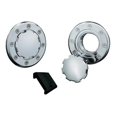 Non-vented; Left side; Left hand threaded. The High Tech look of aviation style fuel fillers. Built-in trim ring protects the painted surface around the filler opening. A keyed entry system permits their ultra thin profile and prevents tampering.
Note: See 544638 for the right side vented version.