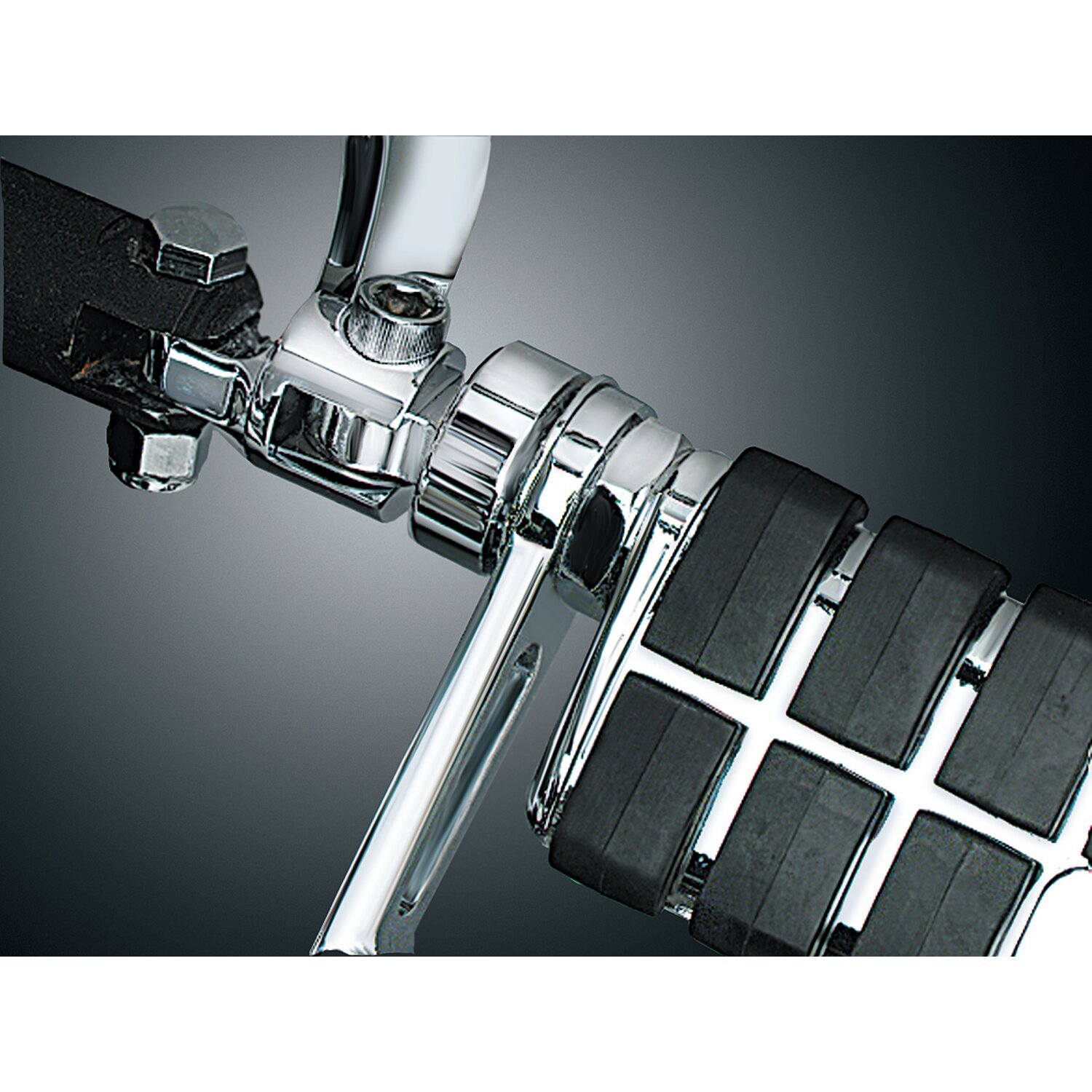 Kuryakyn, Foot peg extender set, 1.5" (38mm, Chrome
