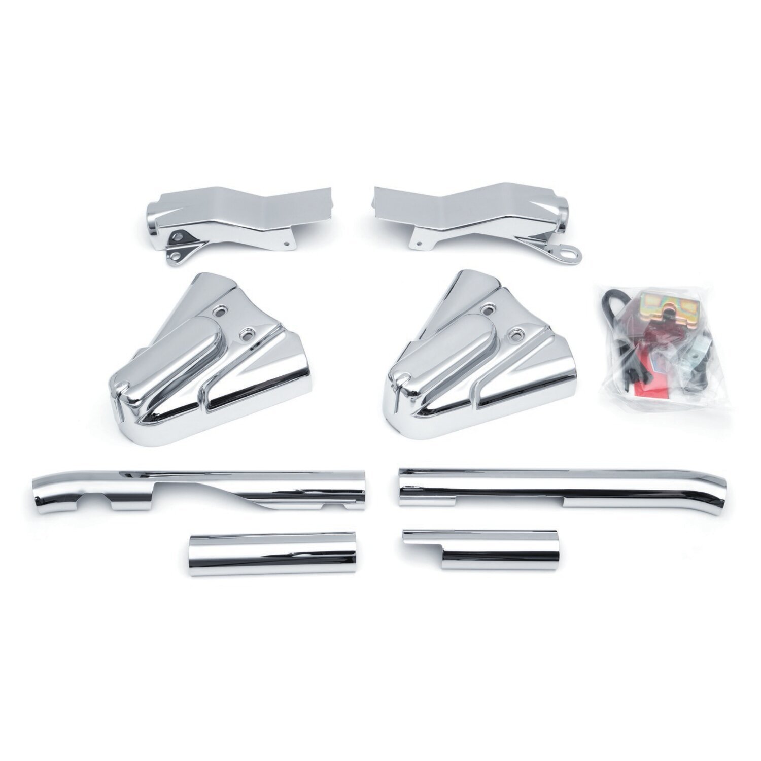Kuryakyn, Phantom & swingarm cover kit, Silver, Chrome