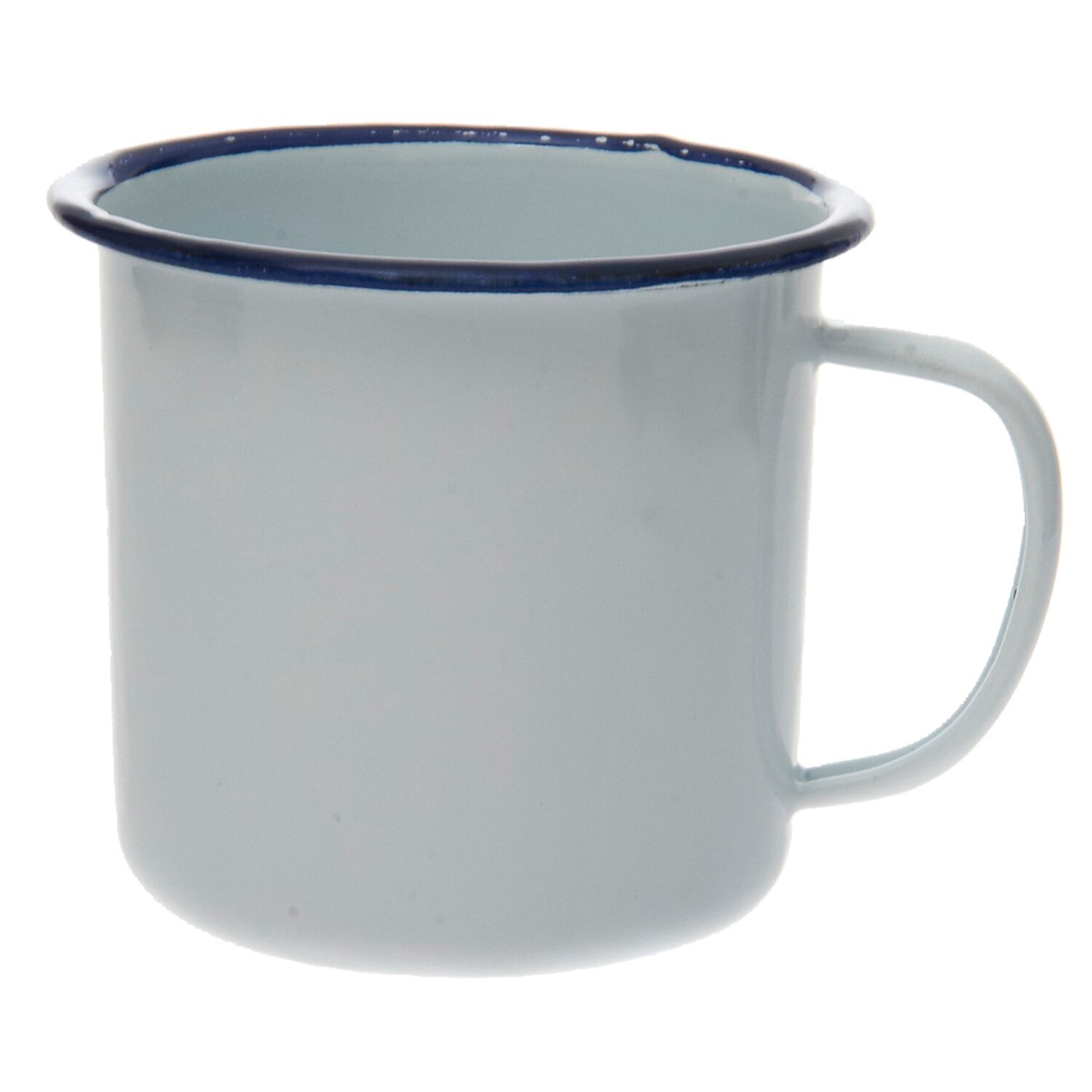 Mug enamel, White, navy