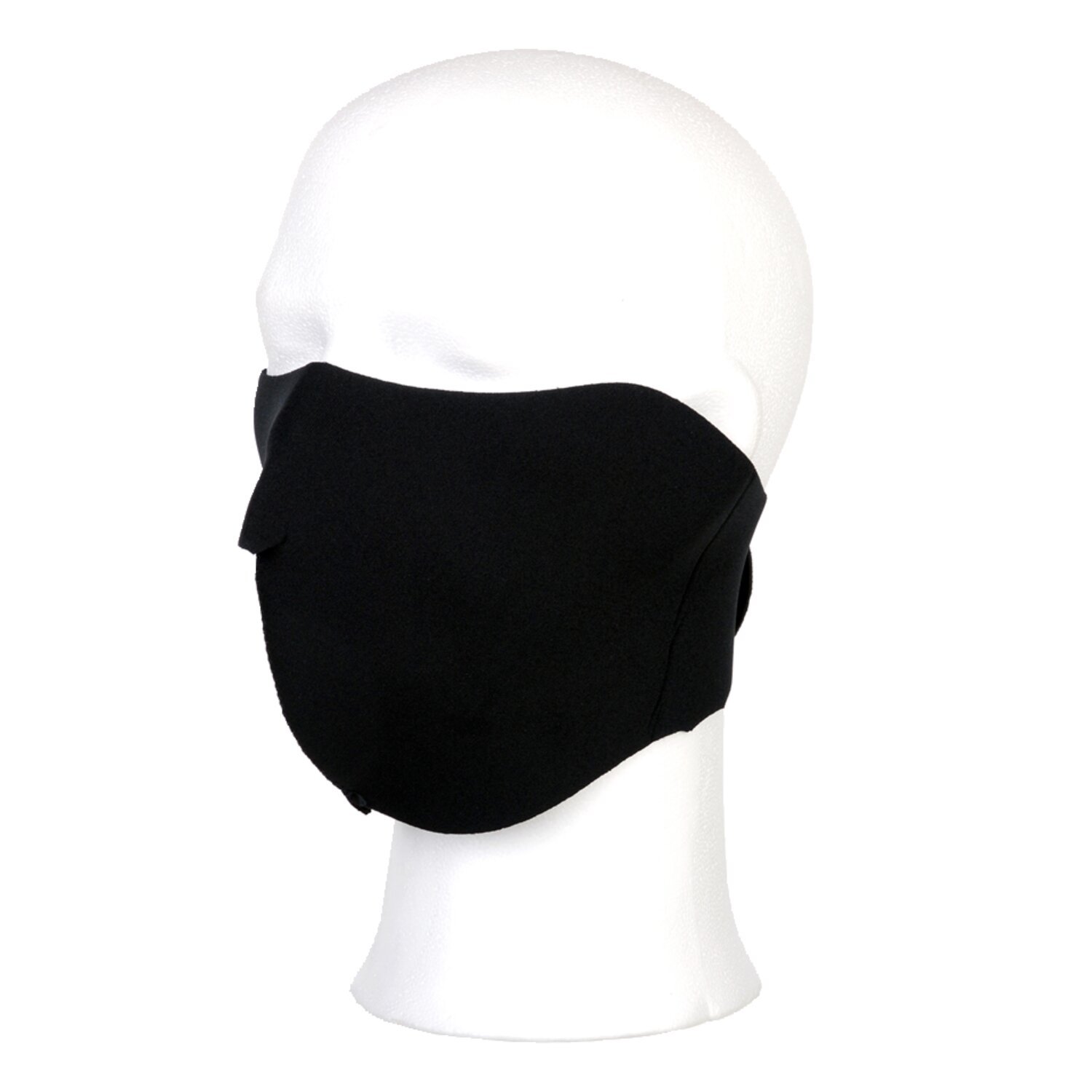 Half face biker face mask, Black, One size fits most