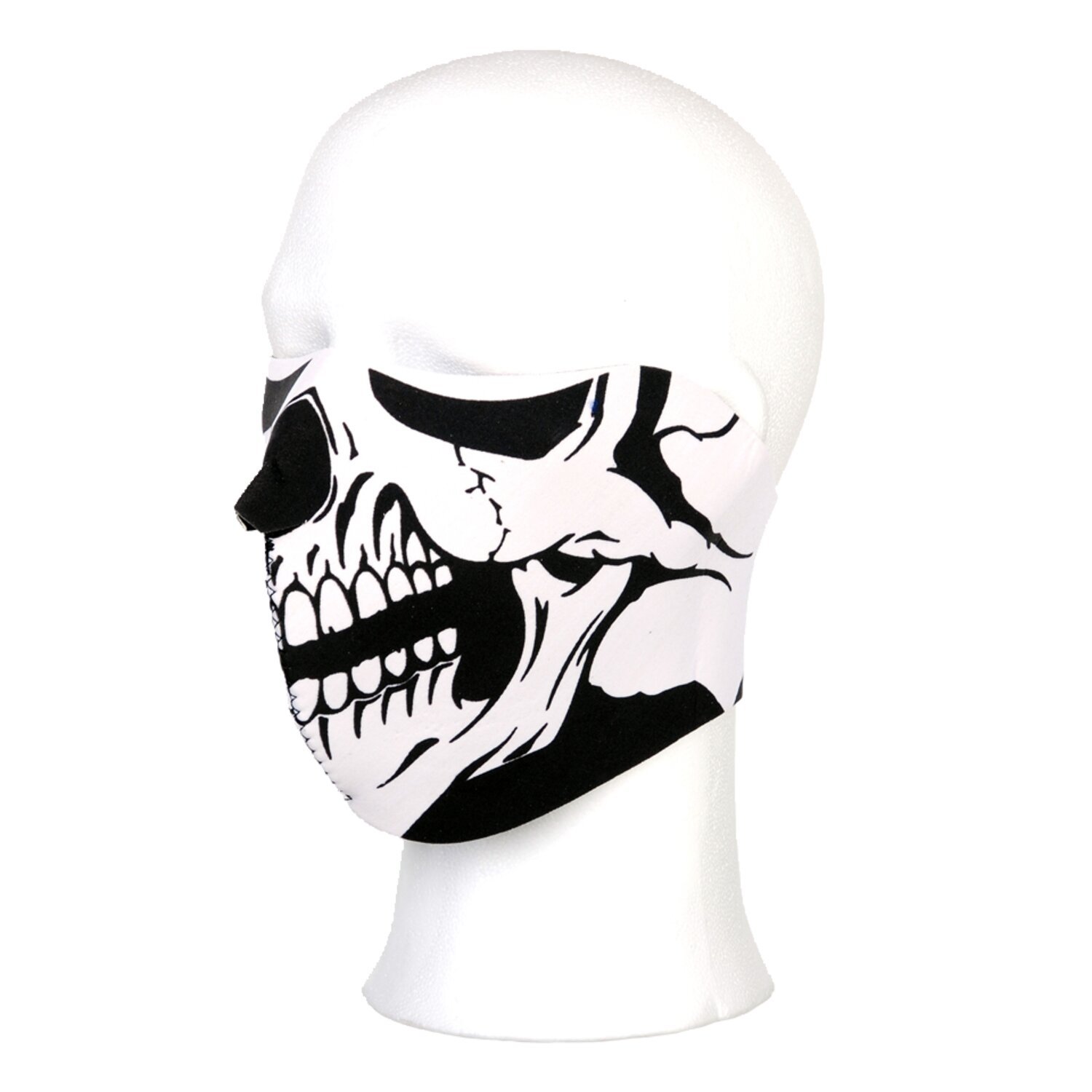 Half face white skull face mask, One size fits most
