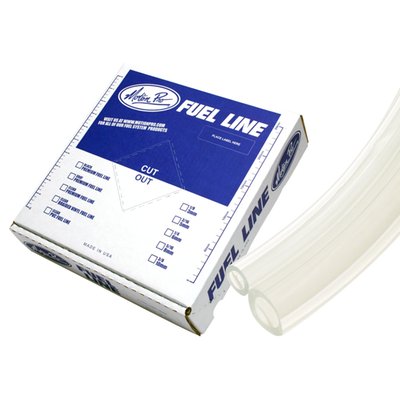 - 1/4" (6mm) ID
- 7/16" (11mm) OD
- 25 foot (7.62 meter) roll.
The highest quality Motion Pro fuel lines. Used with any type gasoline. Resists swelling, hardening and cracking. Resistant to direct sunlight. Stretches easily over petcocks and fittings. Flexible in temperatures from -35°F (-37.5°C) to +165°F (+74.5°C).
Note: Not for use on fuel injected models