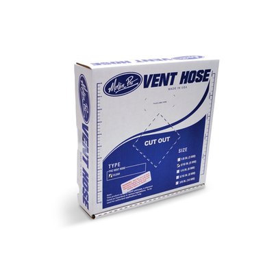 3/16" (5mm) ID; 5/16" (8mm) OD; 25 foot (7.62 meter) roll.
Constructed of plasticized PVC for soft flexible tubing.
To be used for non/pressurized venting and overflow lines.
Can be used with all types gasoline or alcohol type fuels.
Flexible down to 0° F (17.8°C) and can be used up to +222° F (105.5°C) dry heat.
Note: Not for use on fuel injected models.