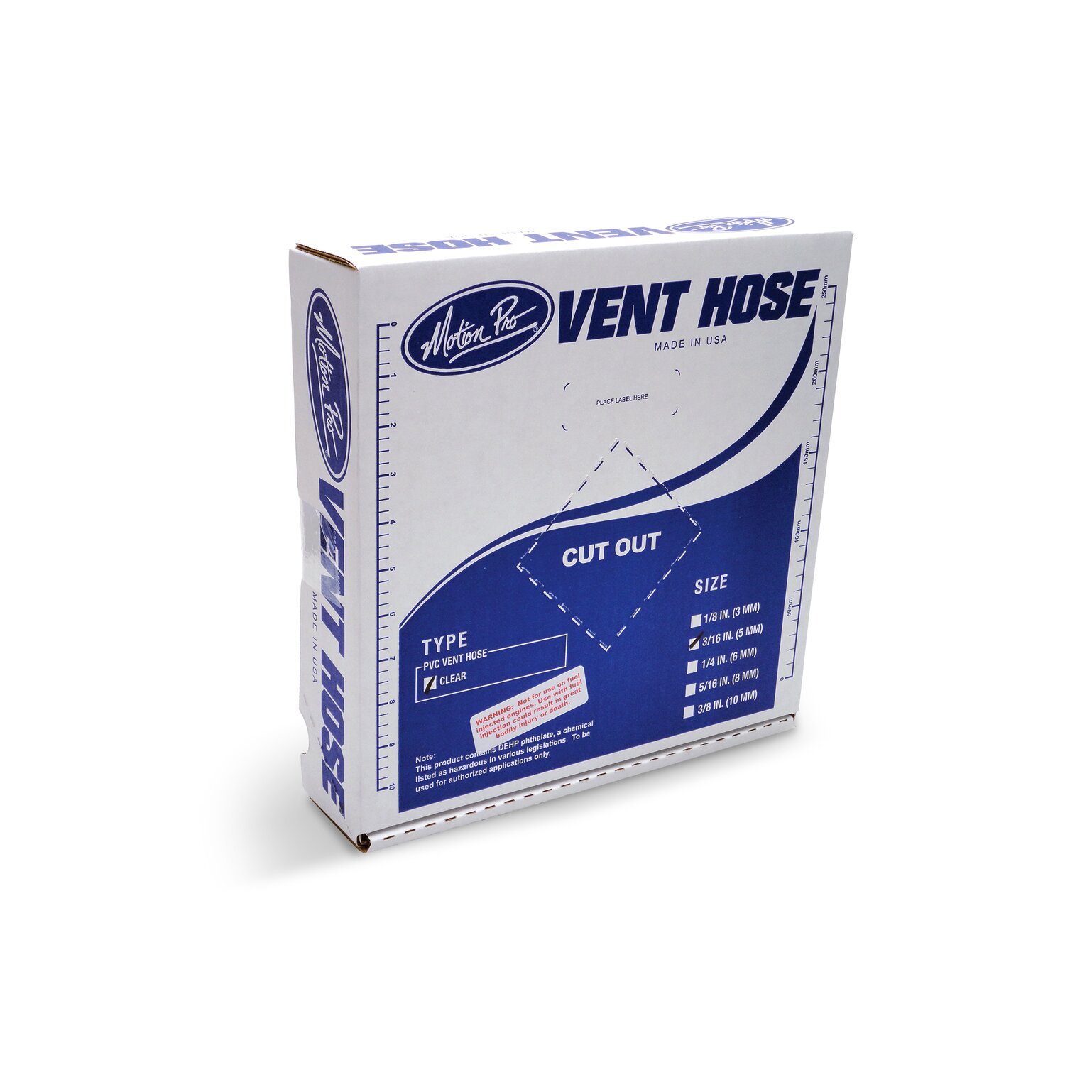 Motion Pro, PVC fuel hose. Clear. 3/16"