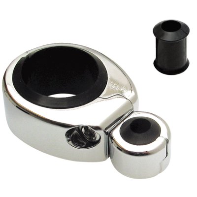 Chrome, single swivel 1-1/4" & 1-1/2"