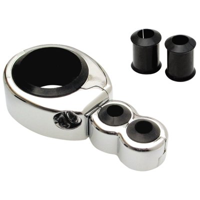 Chrome, dual swivel 1-1/4" & 1-1/2"