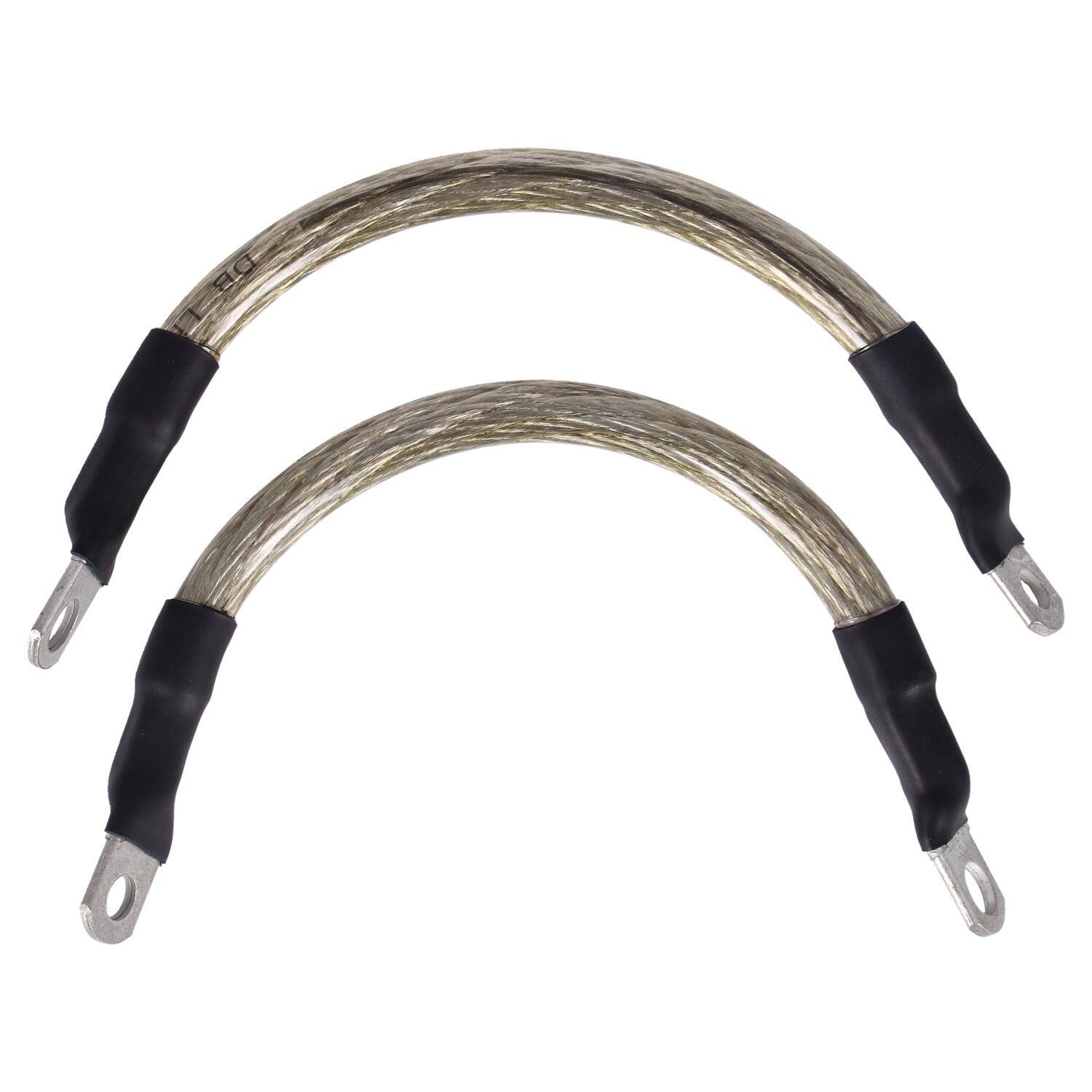 NAMZ, battery cable set. Clear. 7 inch (17.5cm, storm grey black tracker White