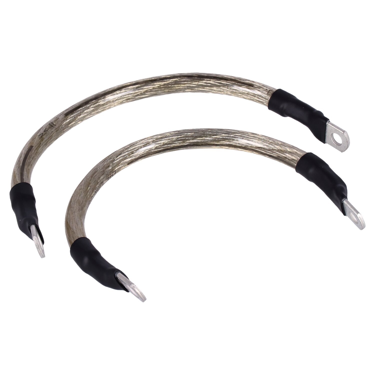 NAMZ, battery cable set. Clear. 9 inch (22.5cm), White