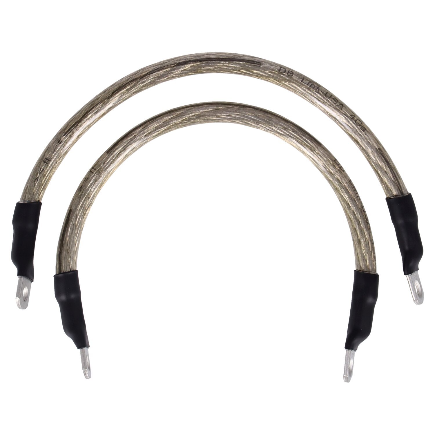 NAMZ, battery cable set. Clear. 11 inch (27.5cm, storm grey black tracker White
