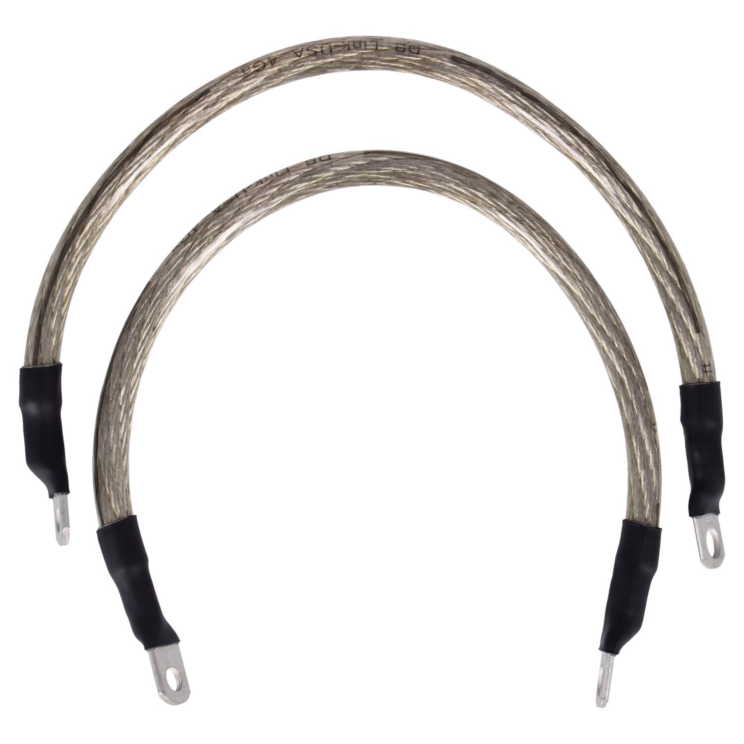 NAMZ, battery cable set. Clear. 13 inch (33cm, storm grey black tracker White
