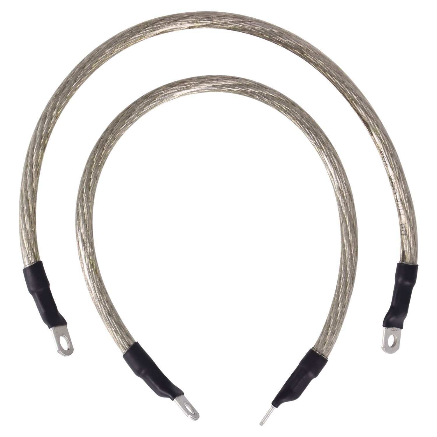 NAMZ, battery cable set. Clear. 17 inch (43cm, storm grey black tracker White