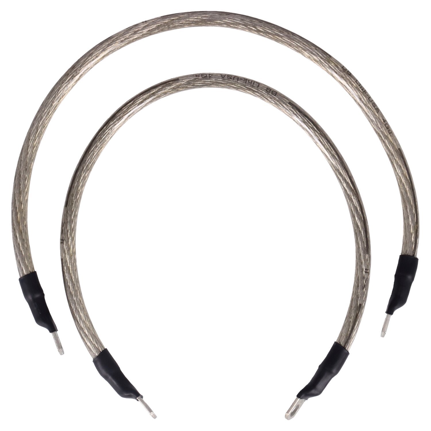NAMZ, battery cable set. Clear. 19 inch (48cm, storm grey black tracker White