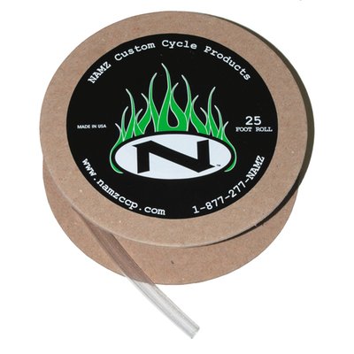 Heat shrink tubing manufactured from crystal clear PVC. Does not crack or turn yellow. Shrinks to 1/2 of its original size. Dimensions given are inside diameter. Sold on 25ft. roll, making it perfect for workshop use.