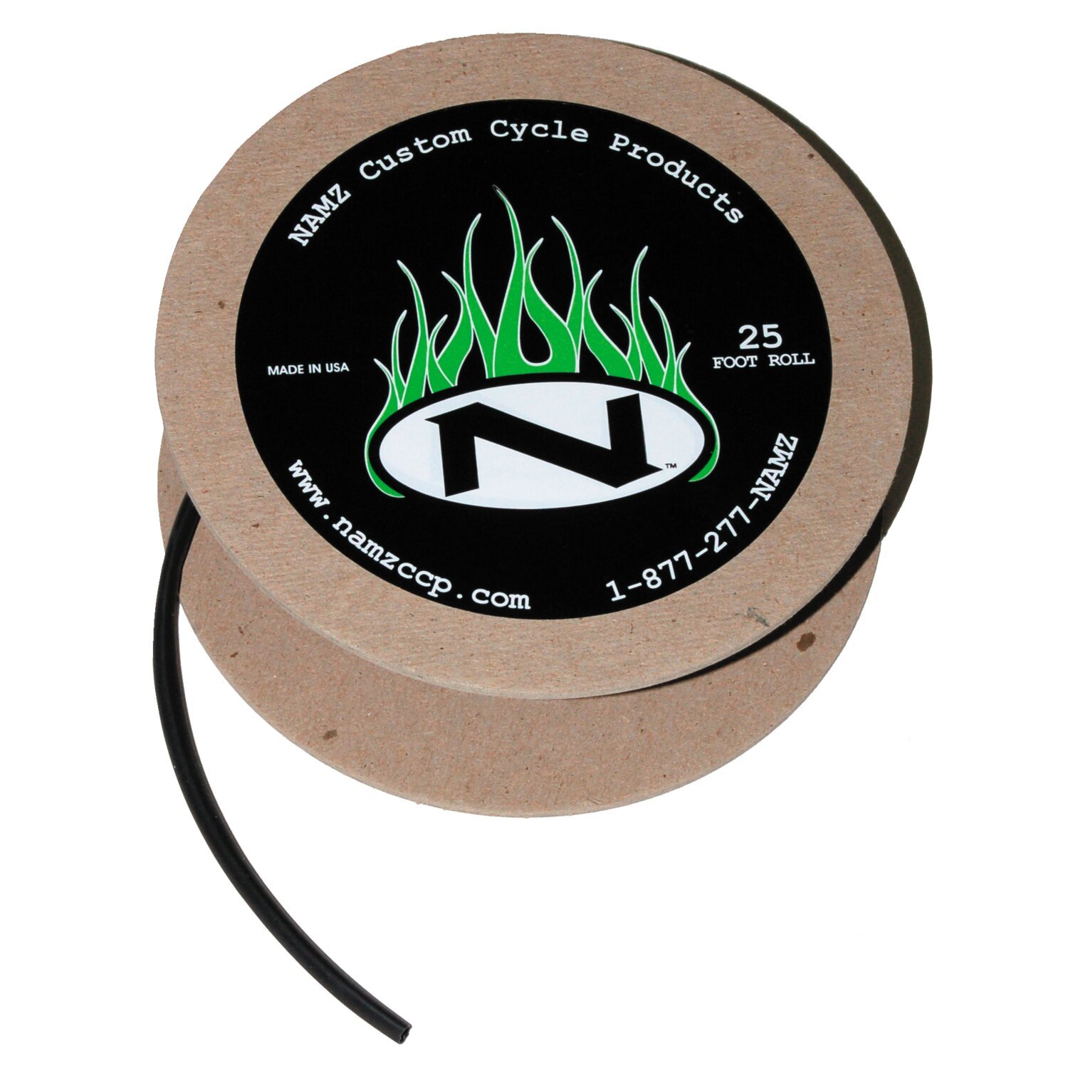 NAMZ, heat shrink tube. 25ft roll, 1/4" (6.35mm, Black