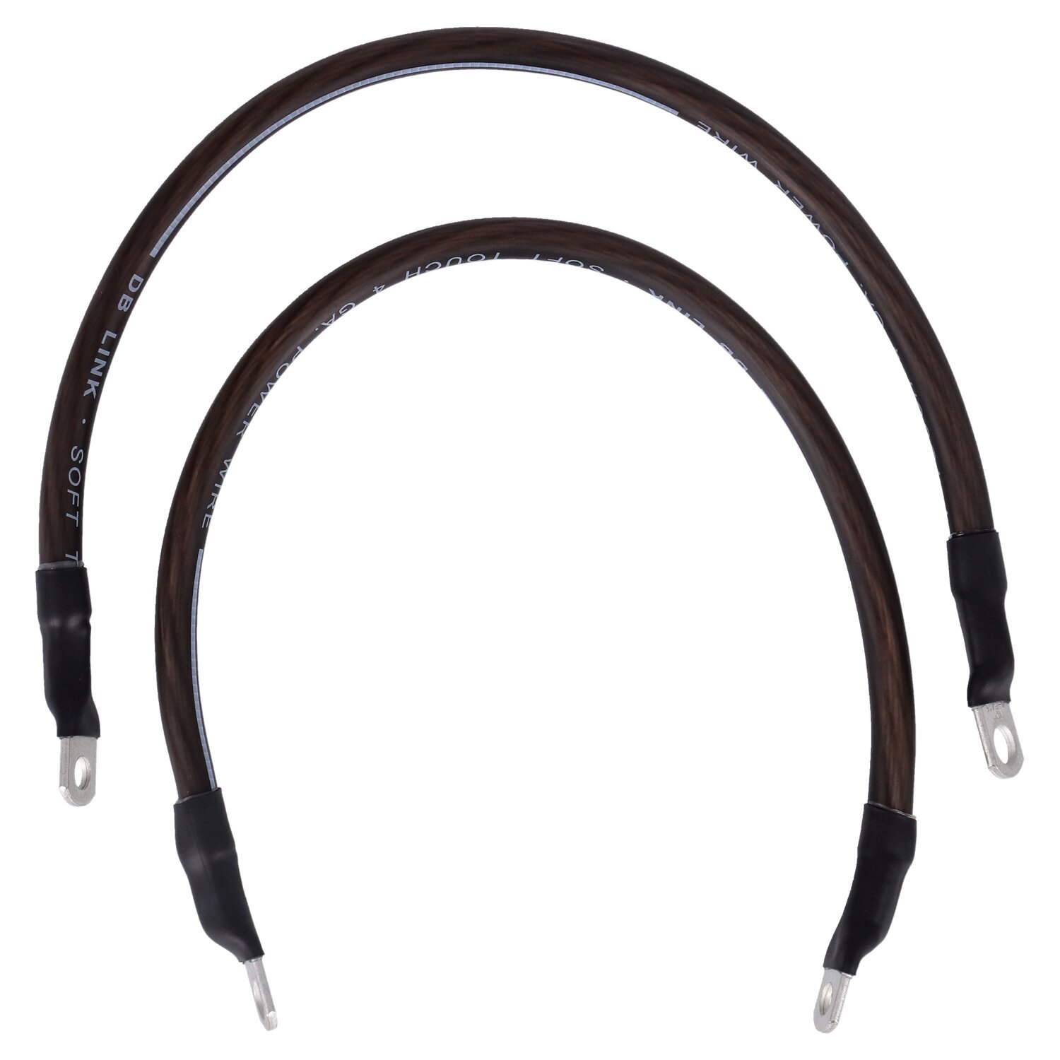 NAMZ, battery cable set. Black. 15 inch (38cm, storm grey black tracker