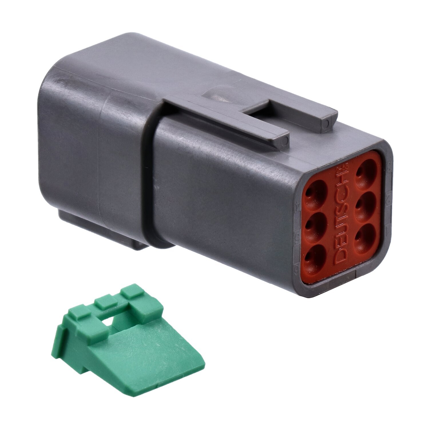 NAMZ, Deutsch connectors. Gray, receptacle, 6-pins