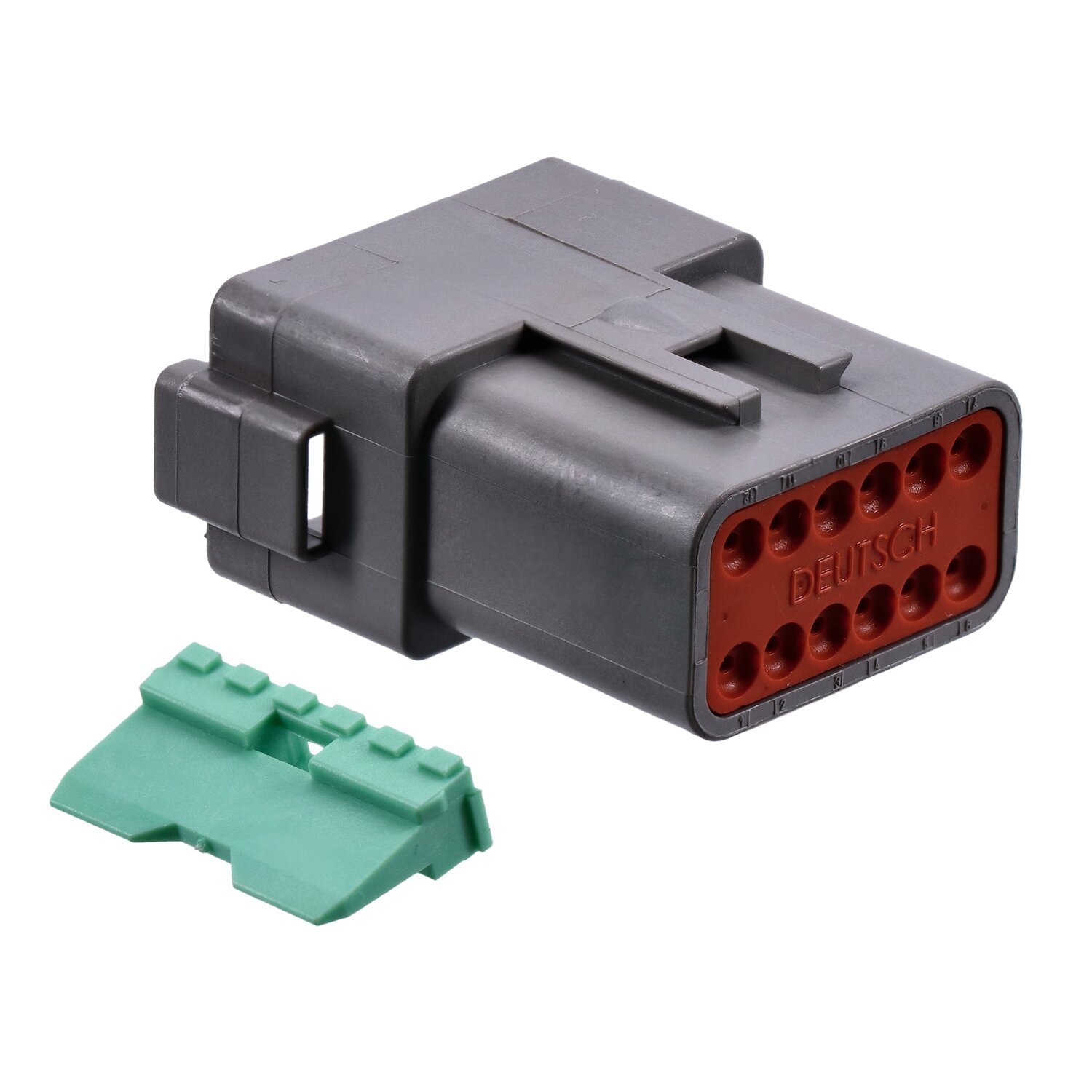 NAMZ, Deutsch connectors. Gray, receptacle, 12-pins