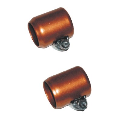 Extruded from brass and powder coated in a matte metallic finish.