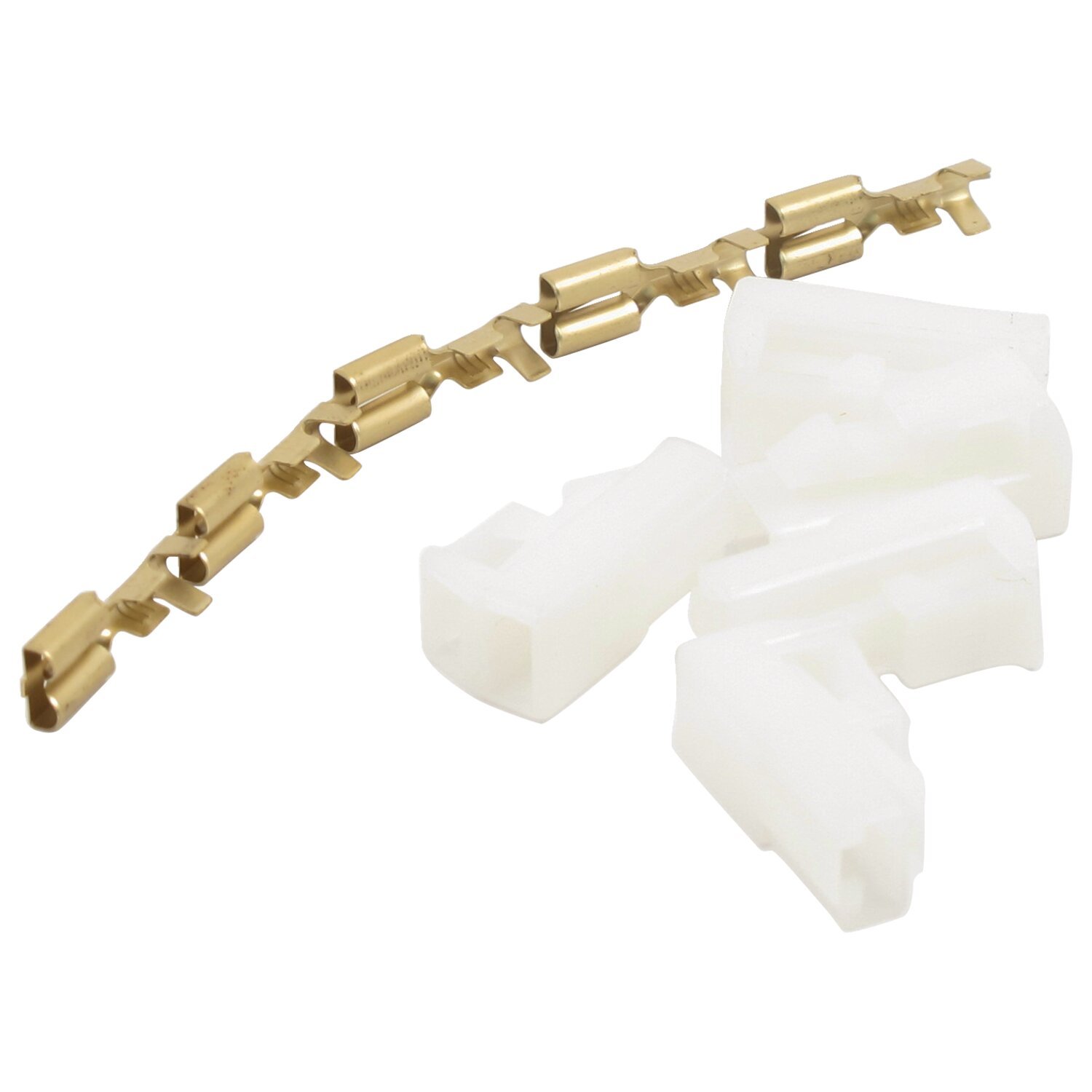 Female connector & terminal kit. 1-pin, White
