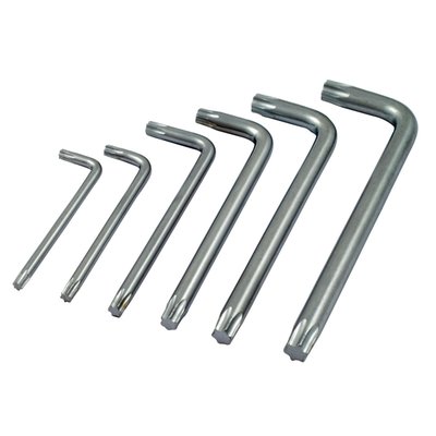 Top grade materials and workmanship.
6 pieces
Includes T20, T25, T30, T40, T45 and T55 Torx® wrenches.