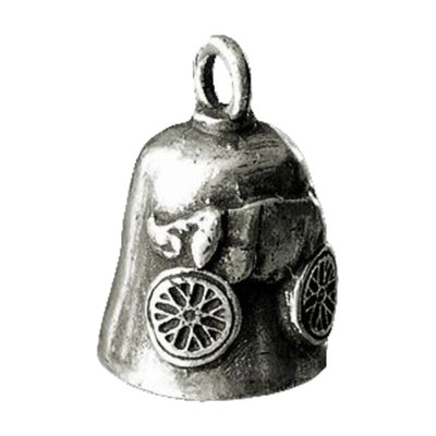 Legend has it that a small bell attached to your motorcycle, close to the ground, catches the Evil Road Spirits. The Little Gremlins live on your motorcycle causing all kinds of mechanical problems. The cavity of the bell attracts these Evil Spirits, but the constant ringing drives them insane and they lose their grip and fall to the ground. (Have you ever wondered where pot holes come from?) Choose your favorite one and scare off the little gremlins or give it to a rider as a gift and you double the protection. Comes with a story card, key ring, and zip tie to connect it to your bike.
