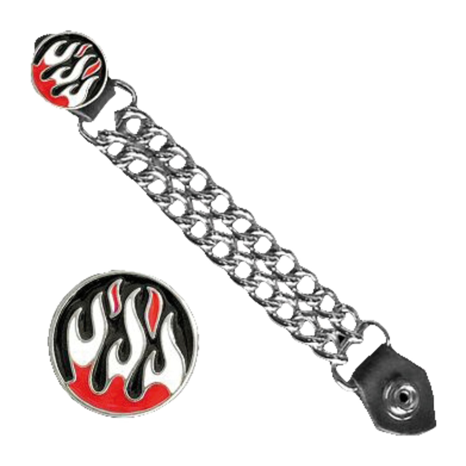 Vest extender Flame, Black, white, red