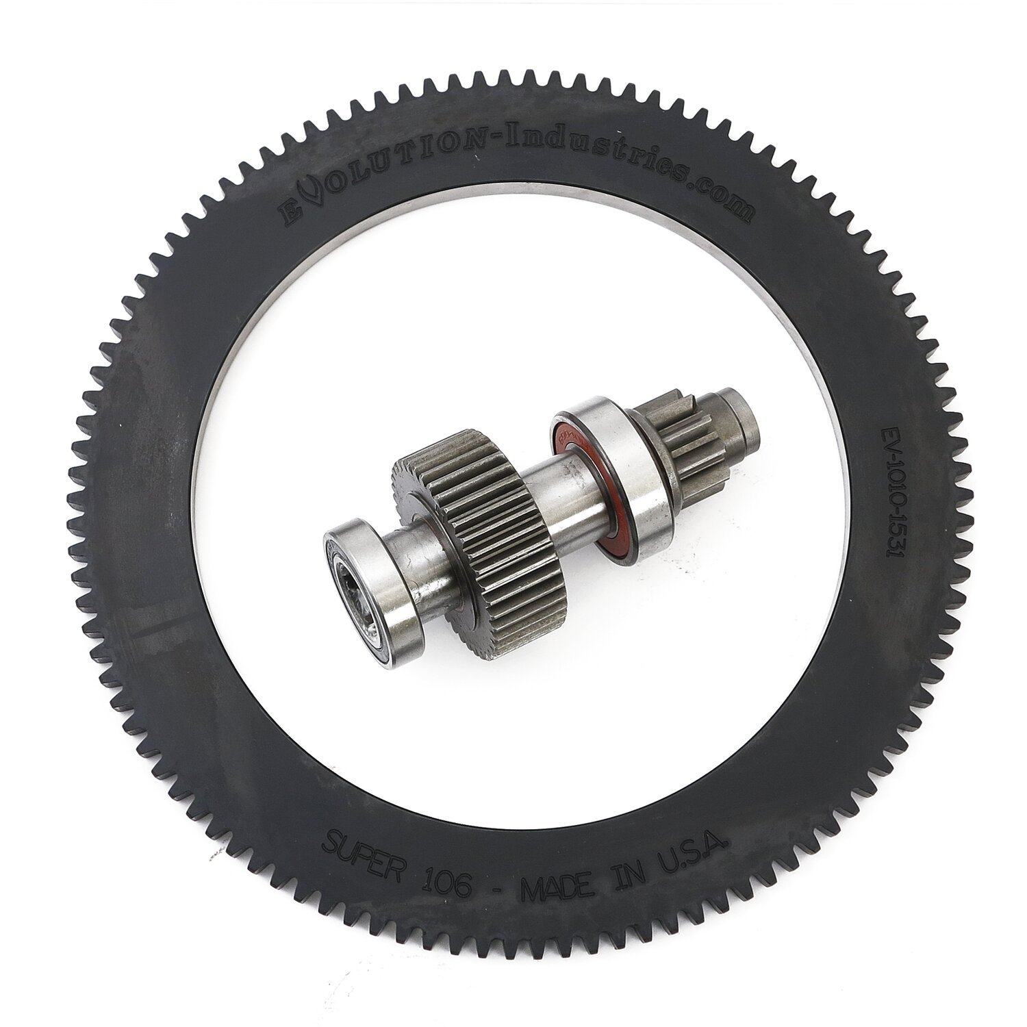 Evolution Industries, 'Super 106' starter ring gear kit, Black, Matte